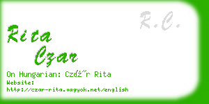 rita czar business card